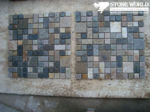 Natural Colorful Slate Mosaic for Walling and Flooring Stone