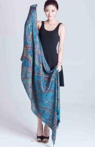 2017 Shanghai Newest Style 50%Silk 50%Woolwomen Scarf